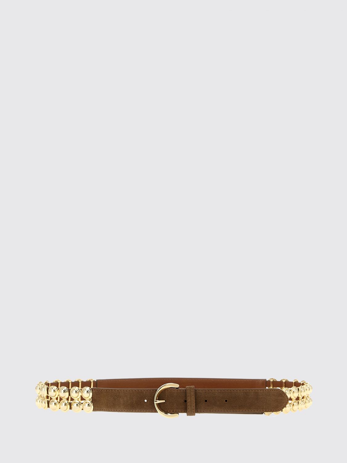 PINKO Love Stud Suede Belt with Studs