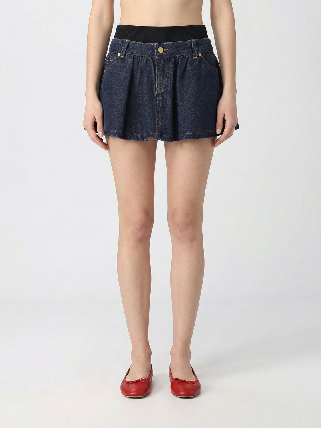 Skirt 7 FOR ALL MANKIND Woman color Blue