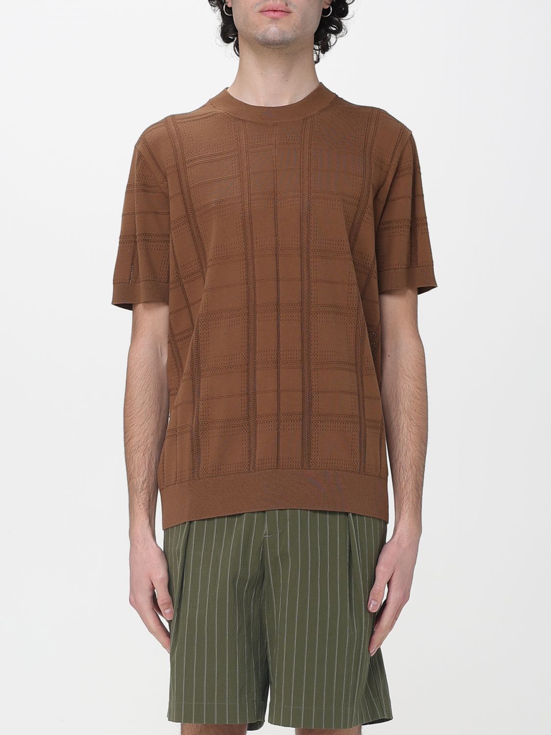 PAOLO PECORA Rundhals-Pullover aus Baumwolle