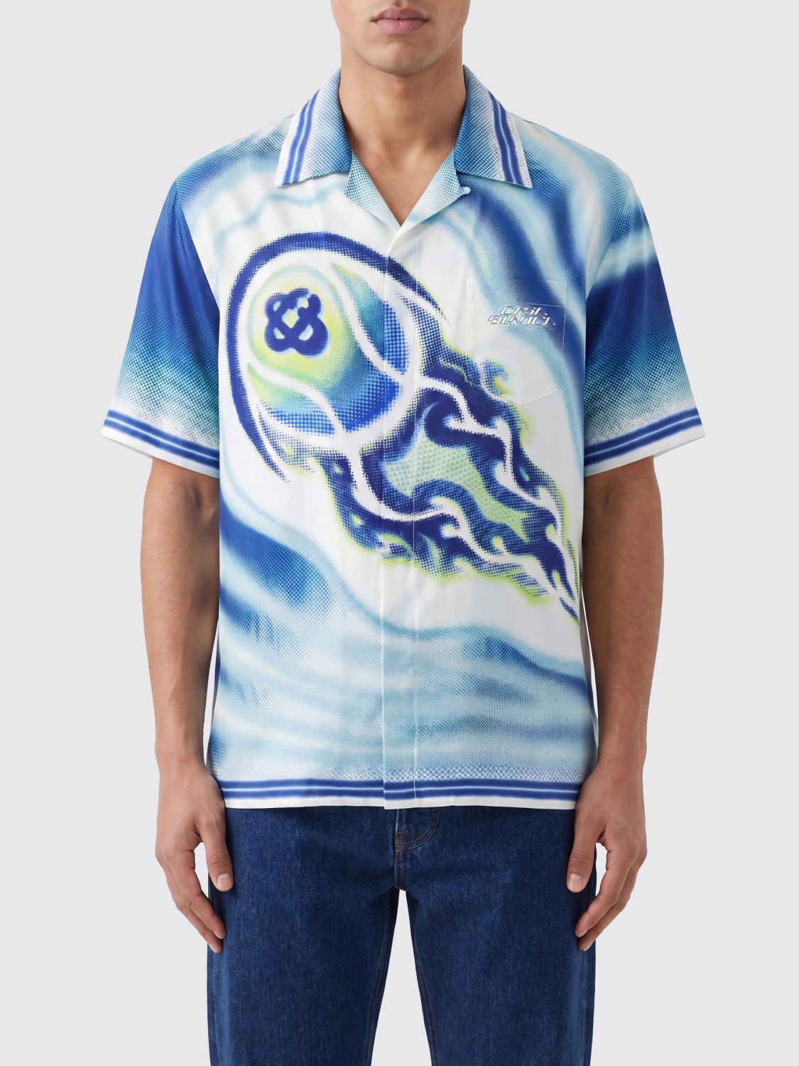 CASABLANCA Camicia The Essential Experience in seta con stampa