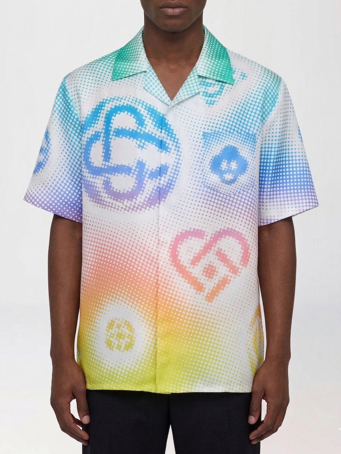 CASABLANCA The Essential Experience Printed Silk Shirt　カサブランカ エッセンシャル エクスペリエンス プリント シルク シャツ CASABLANCA
