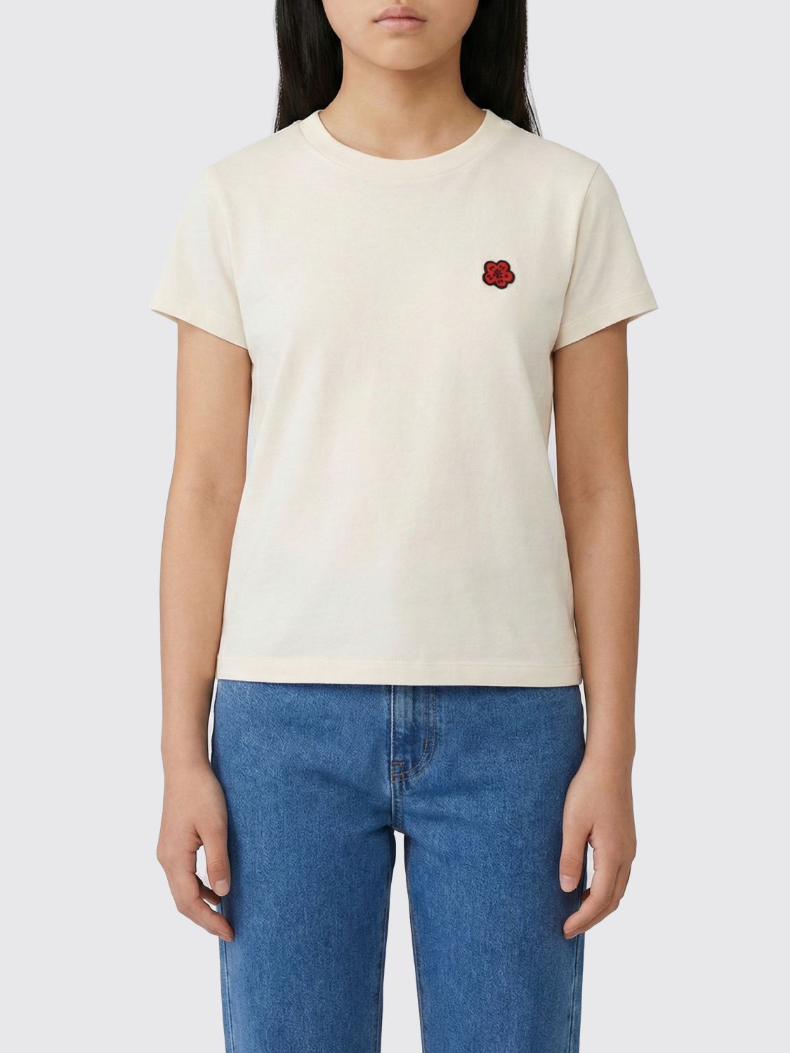 T-shirts in cotone con logo Fiore Kenzo