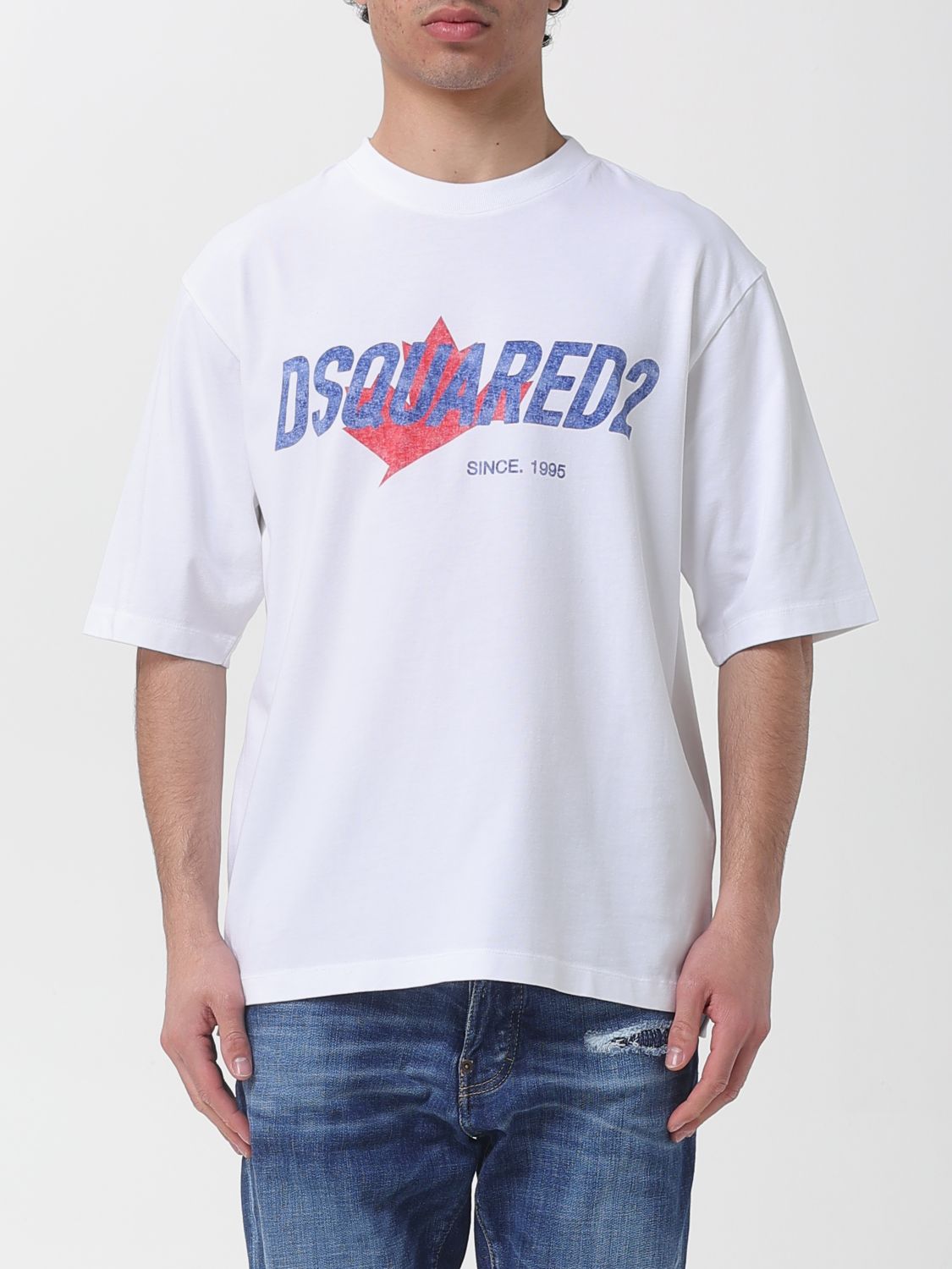 Dsquared2 Herren Weiß Cotton T-Shirt With Logo