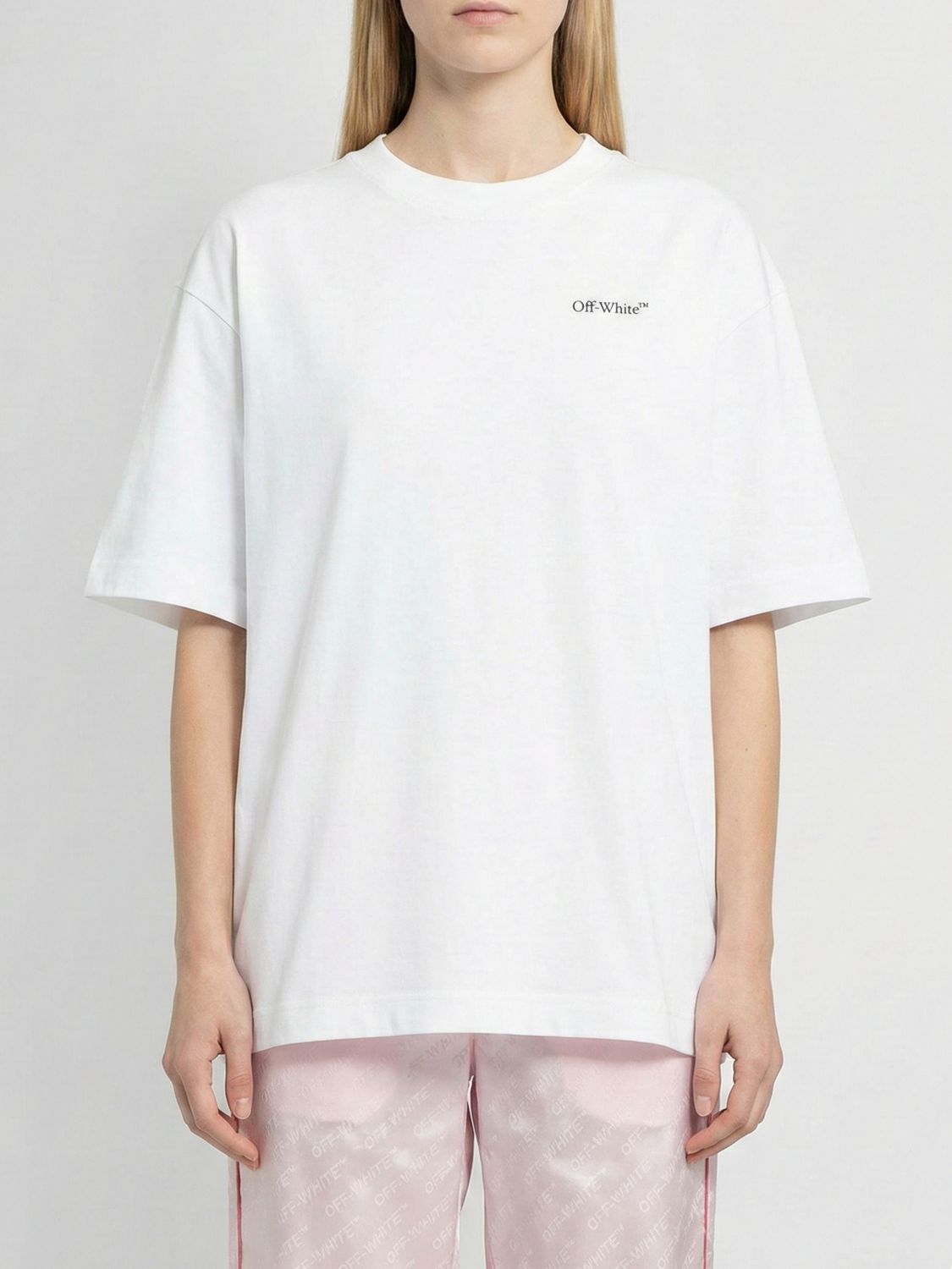 Off-White OFF-WHITE T-Shirt Woman color White　OFF-WHITE Tシャツ ウーマンカラー ホワイト