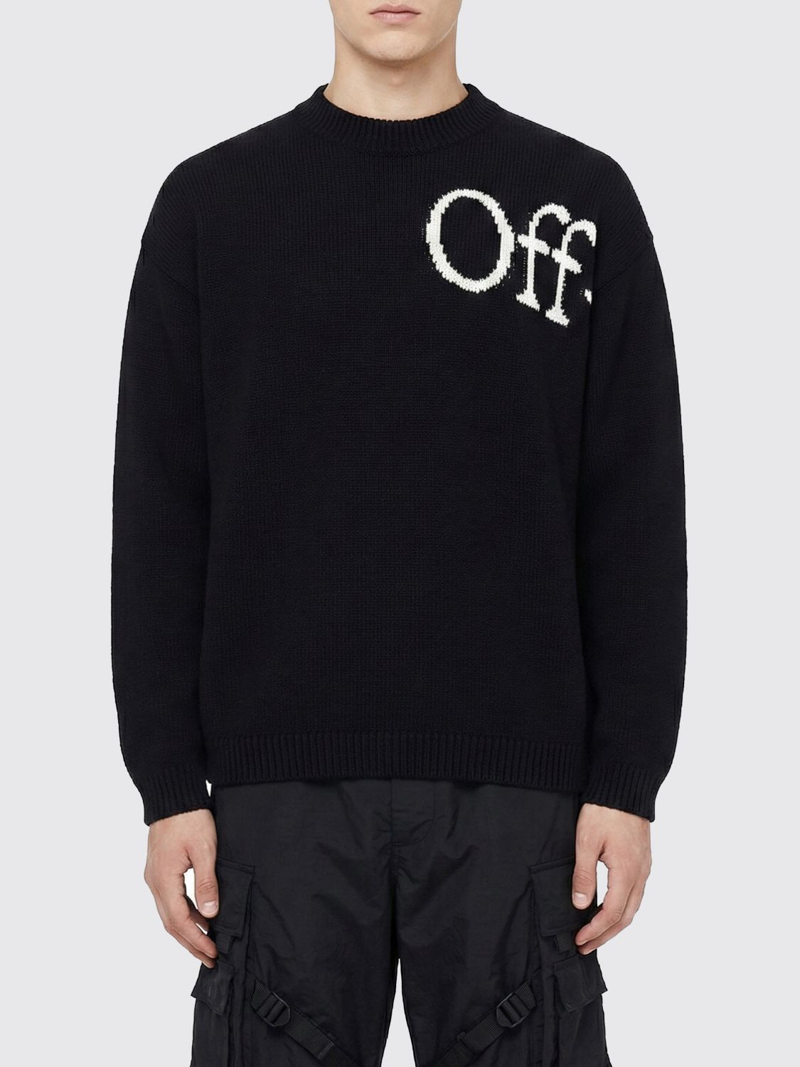 Off-White Cotton Logo Crewneck Pullover