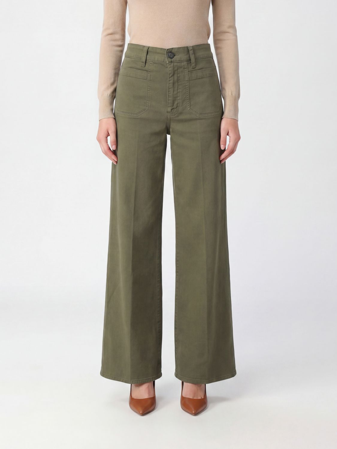 FRAME Jeans Woman color Green