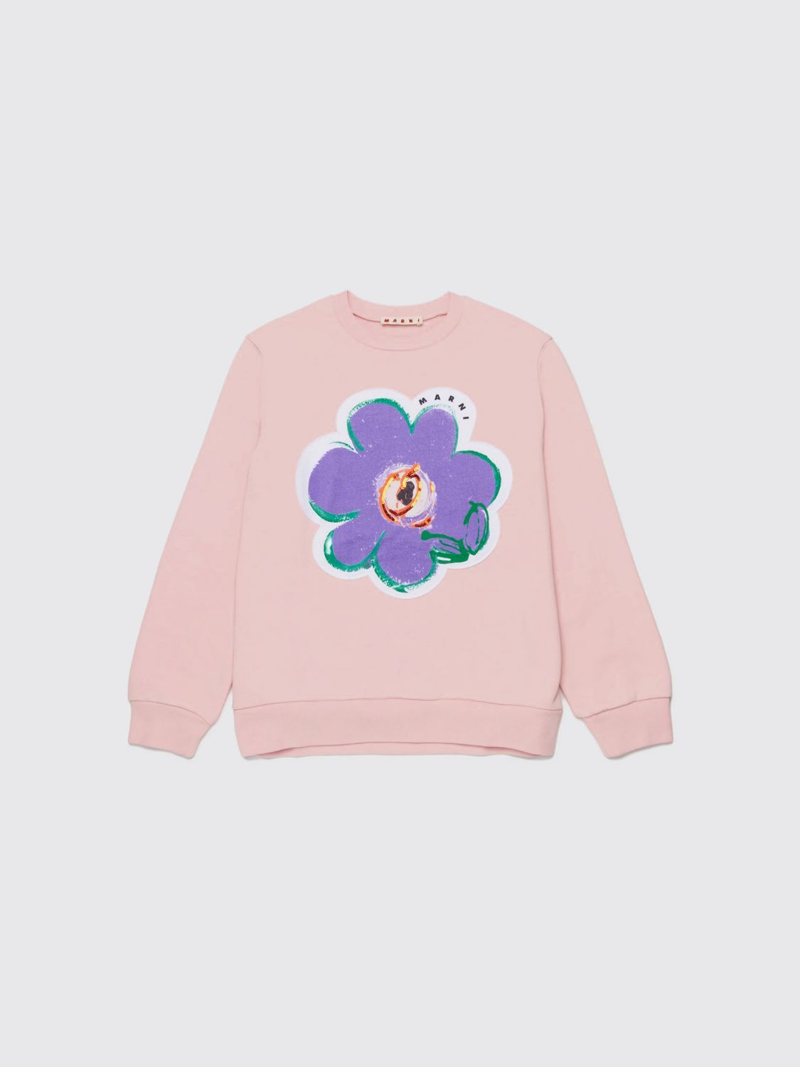 MARNI Cotton Crew Neck Sweatshirt with Logo Print　MARNI ロゴプリント コットン クルーネック スウェットシャツ MARNI