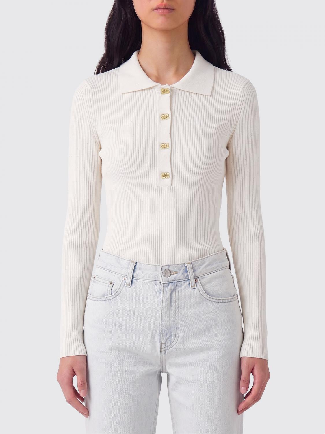 GANNI Polo Shirt Woman color Ivory