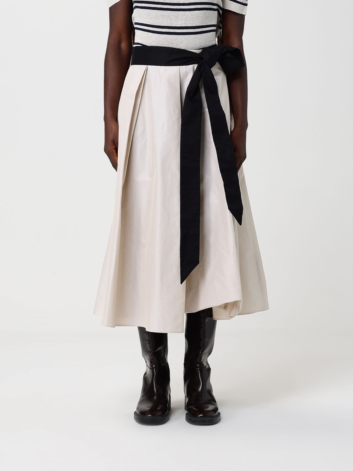 'S Max Mara Baschi Cotton Blend Twill Midi Skirt　'S Max Mara Baschi コットンブレンドツイル ミディスカート 'S