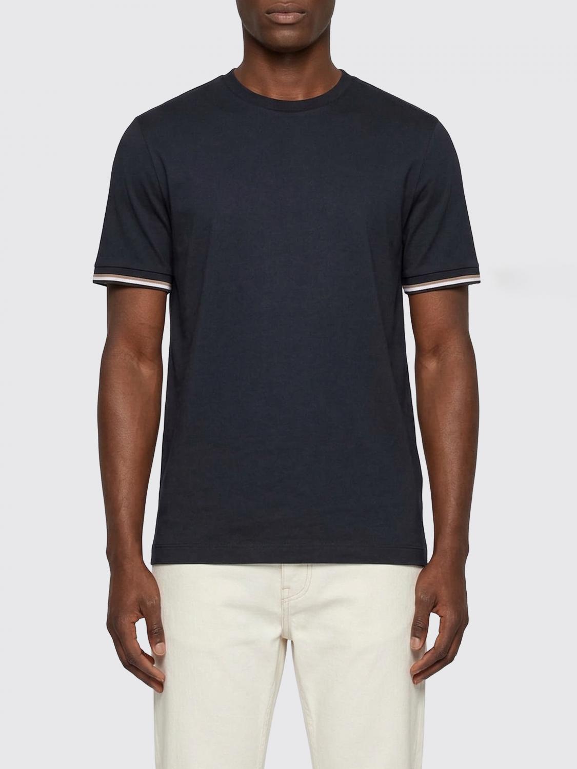 Hugo Boss Boss Basic Cotton T-shirt In Blue