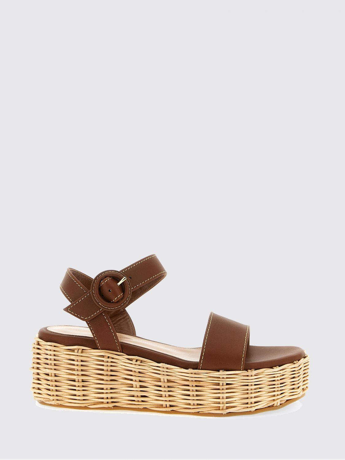 GIANVITO ROSSI Leather Wedge Sandals　GIANVITO ROSSI レザー ウェッジ サンダル GIANVITO