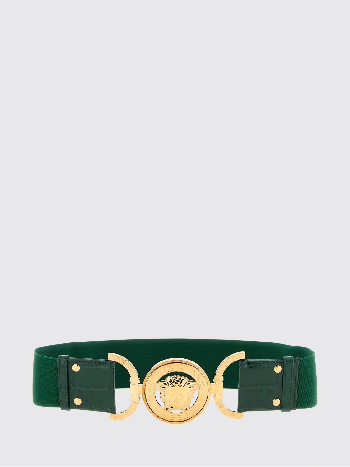 VERSACE VERSACE Belt Woman color Green　VERSACE ベルト ウーマン カラー グリーン