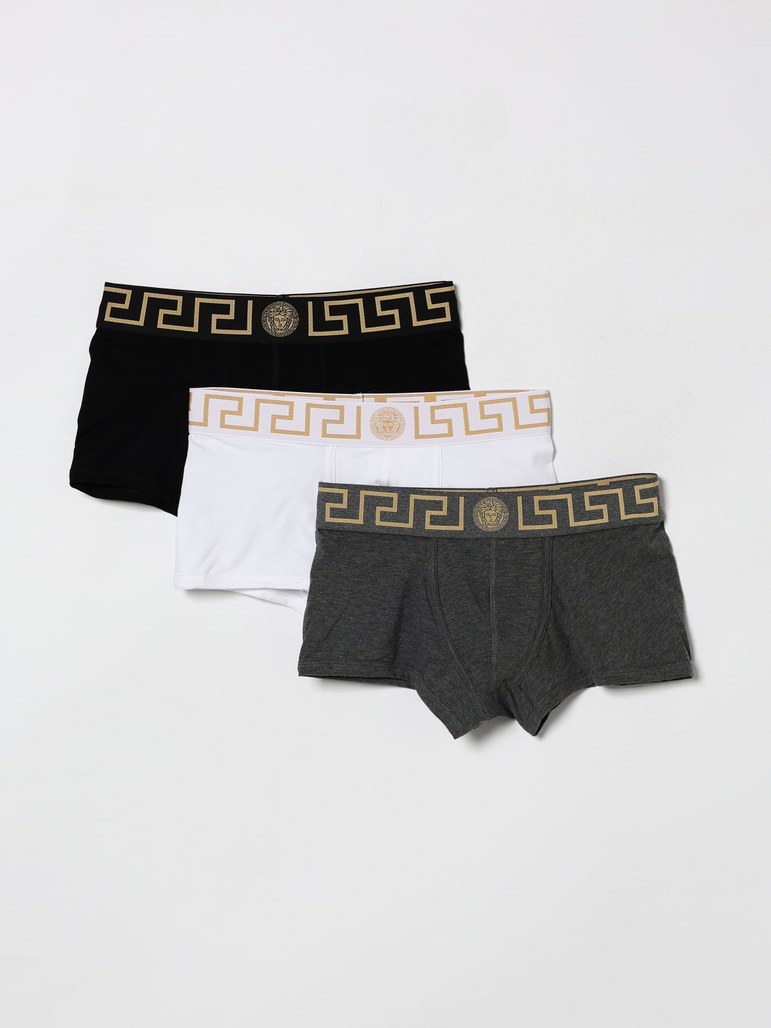 VERSACE VERSACE Three-Pack Stretch Cotton Boxers　VERSACE ストレッチ コットン ボクサー 3 枚組