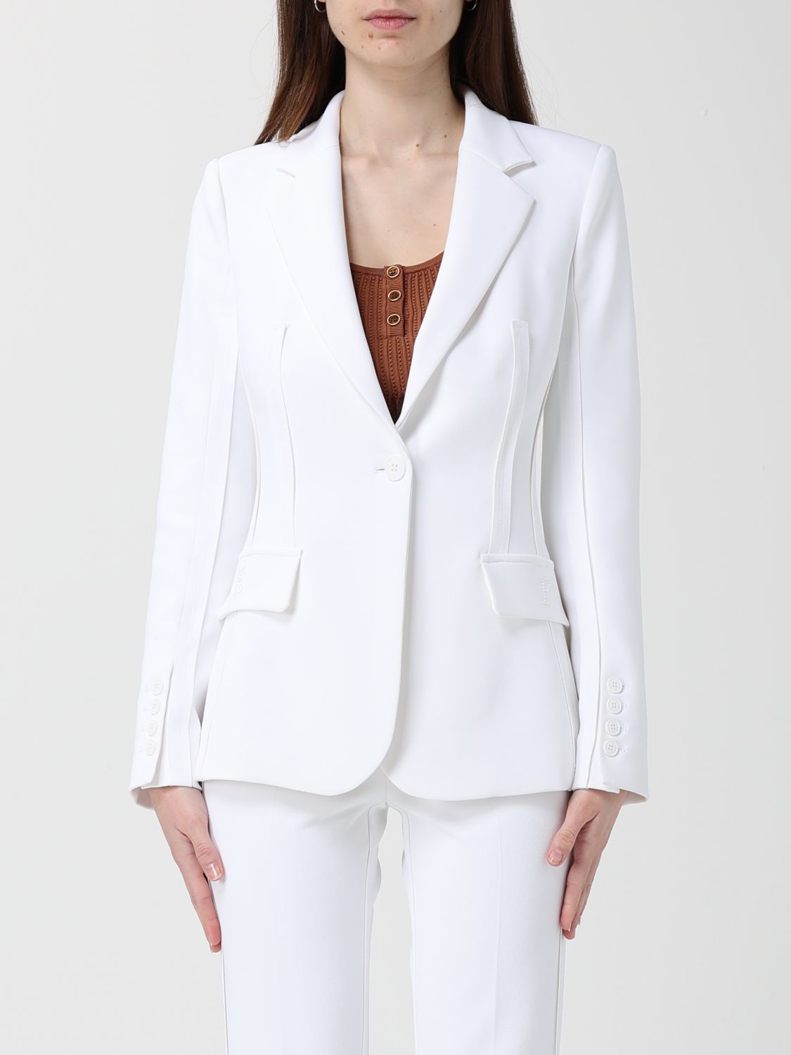 Elisabetta Franchi Slim Single-Breasted Blazer