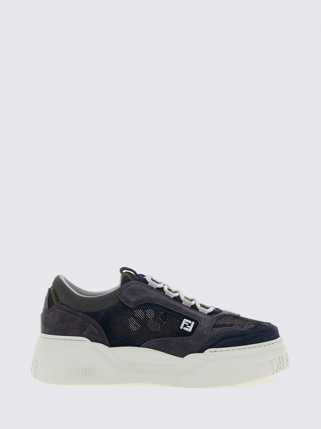 FENDI Sneakers Force in camoscio e mesh
