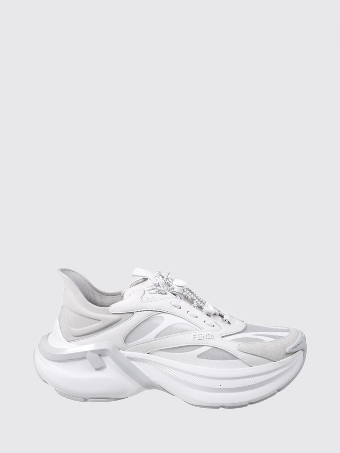 FENDI Sneakers F-Light in pelle e mesh