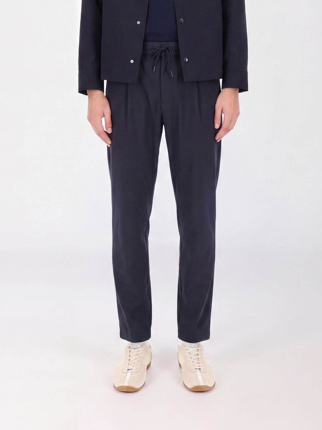 HERNO Gabardine Drawstring Trousers