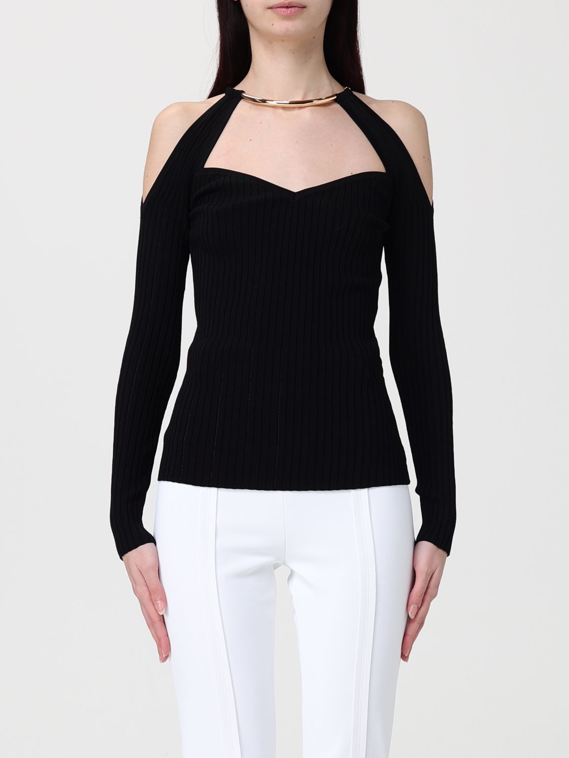ELISABETTA FRANCHI Gerippter Viskose-Pullover