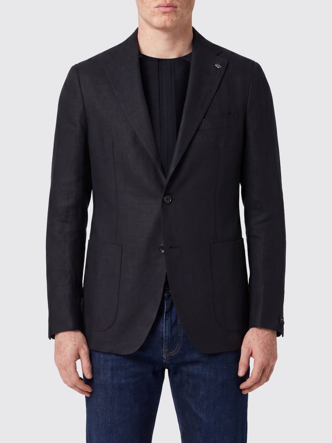 TAGLIATORE Single Breasted Virgin Wool Blend Blazer TAGLIATORE