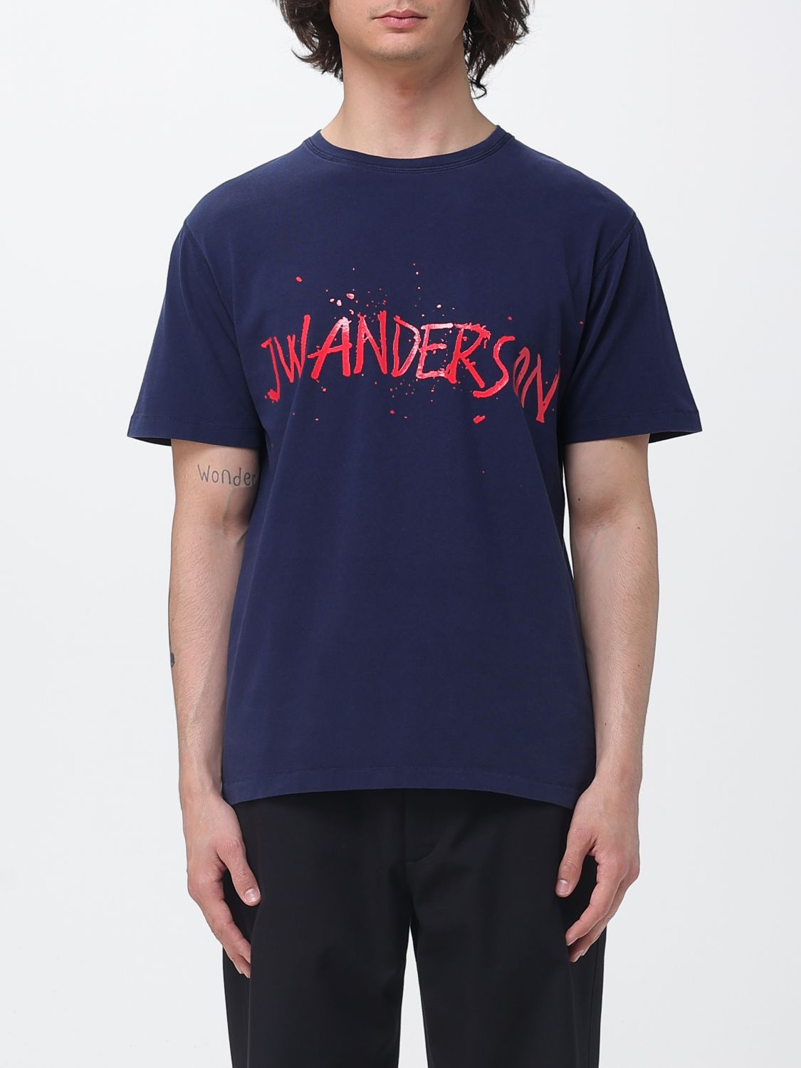 Jw Anderson Cotton Crew Neck T-Shirt with Logo