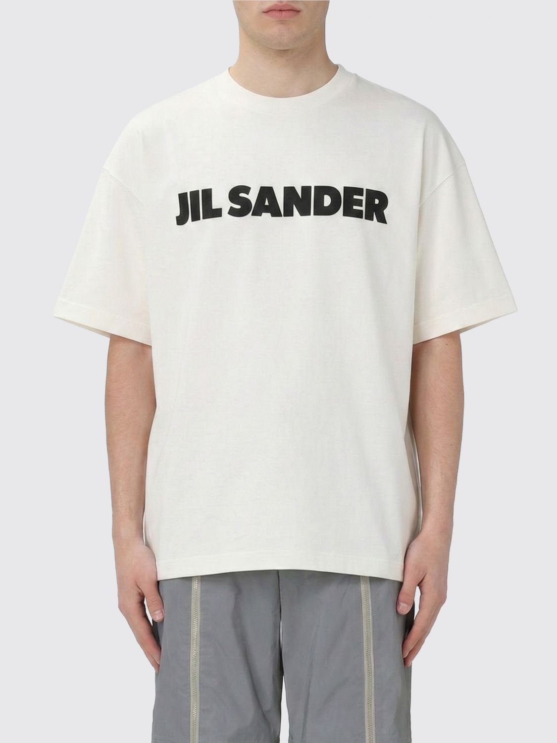 Jil Sander Herren Weiß Cotton T-Shirt With Logo