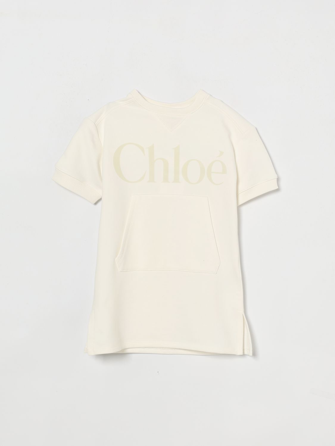 CHLOÉ Mini-Kleid aus Baumwolle mit Logo