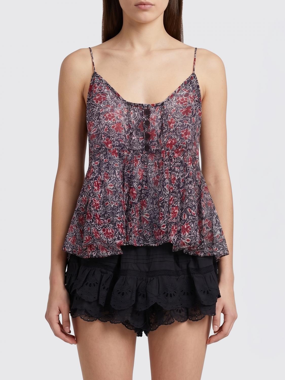 ISABEL MARANT ETOILE Cotton Lirhetta Top with Floral Print　ISABEL MARANT ETOILE フローラルプリント コットン リヘッタ トップ ISABEL