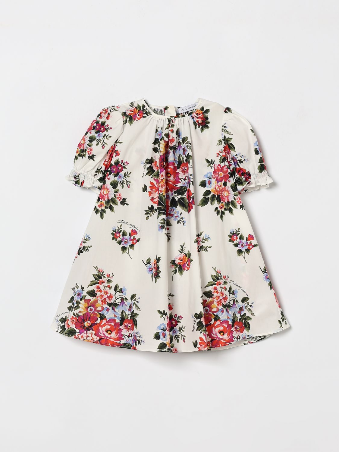 DOLCE & GABBANA Blumen-Popeline-Kleid