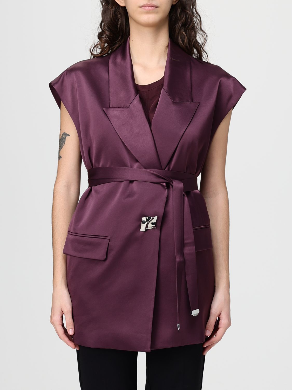 PINKO Satin Robe Vest