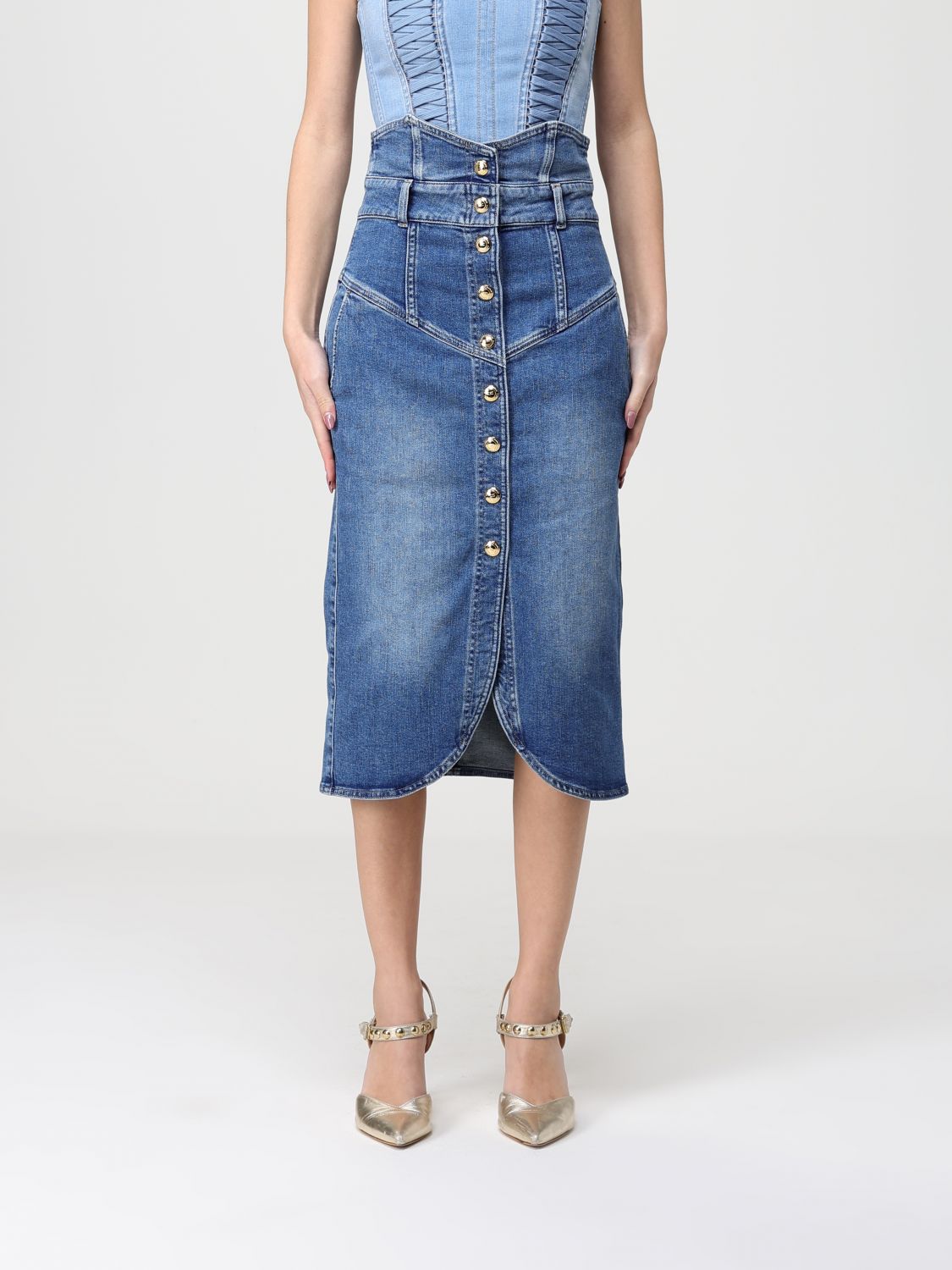 Skirt ELISABETTA FRANCHI Woman color Blue