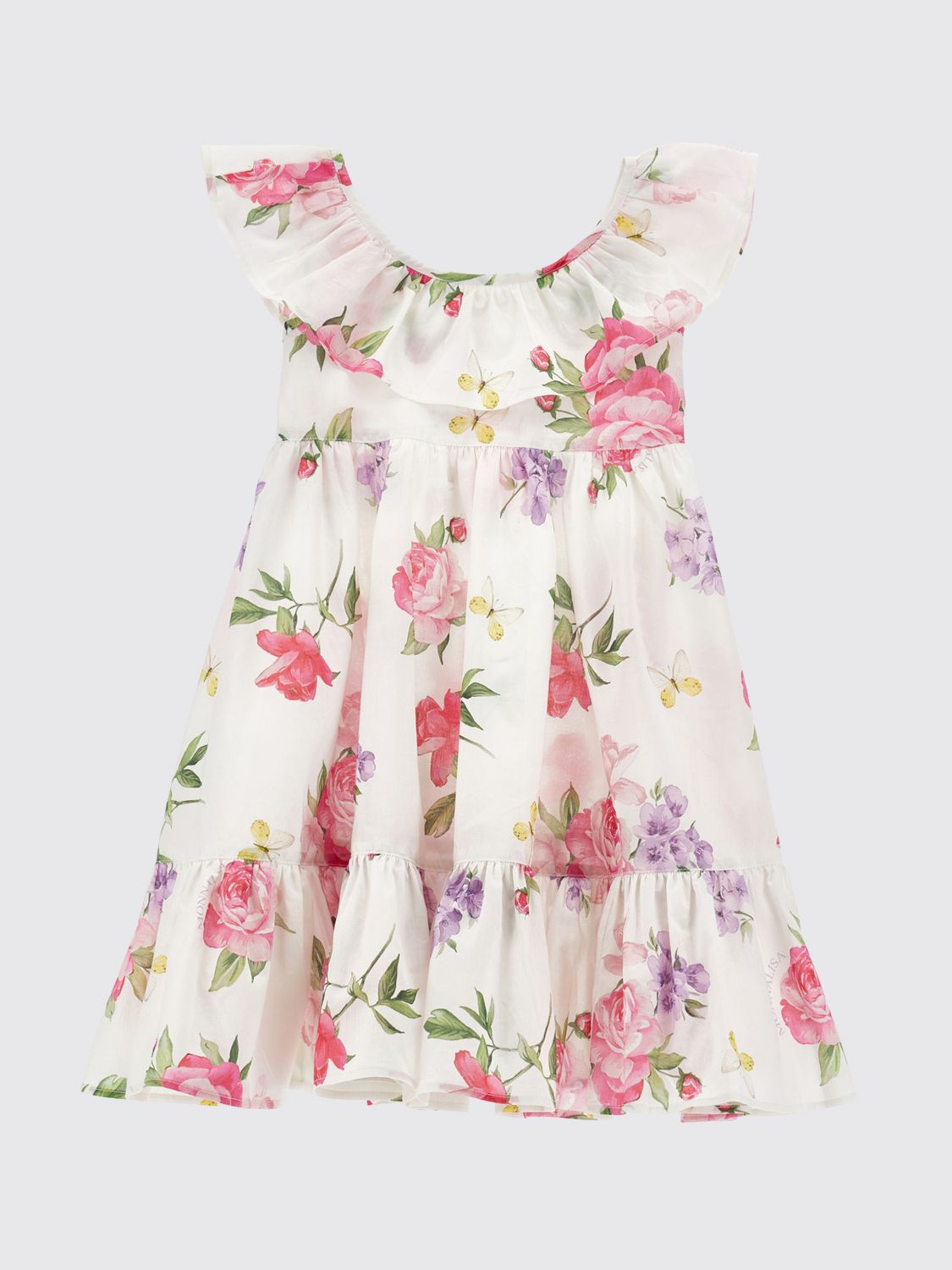 MONNALISA Abito mini in cotone con stampa floreale