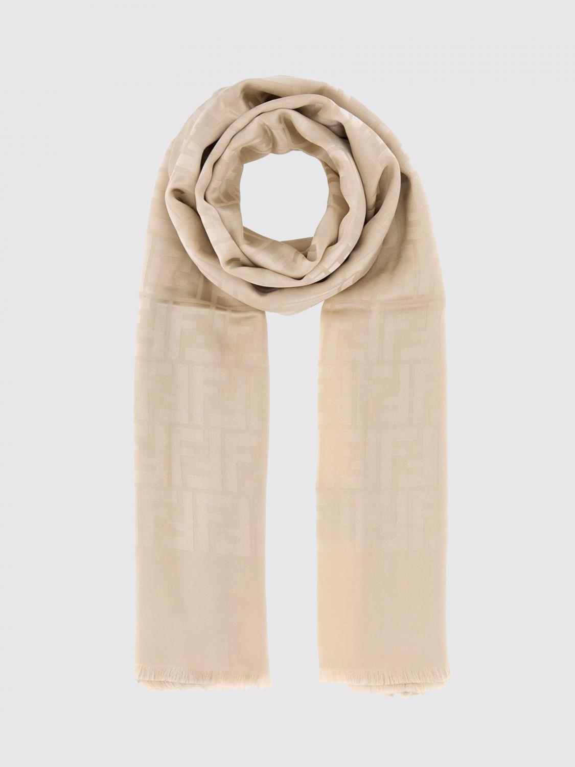 Fendi Γυναικών Μπεζ Silk Scarf