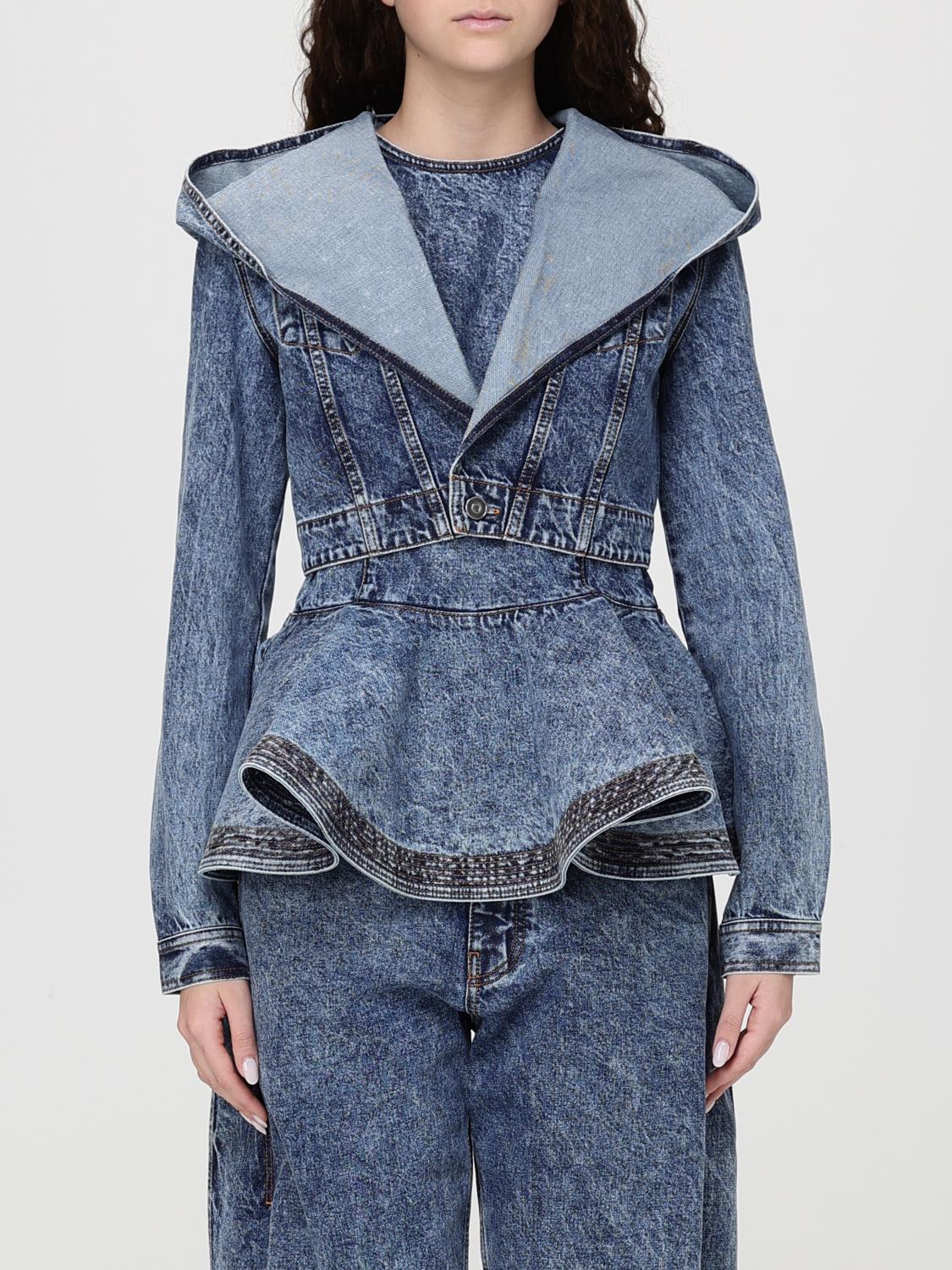Alaïa ALAÏA Jacket Woman color Gnawed Blue　ALAÏA ジャケット ウーマン カラー Gnawed ブルー