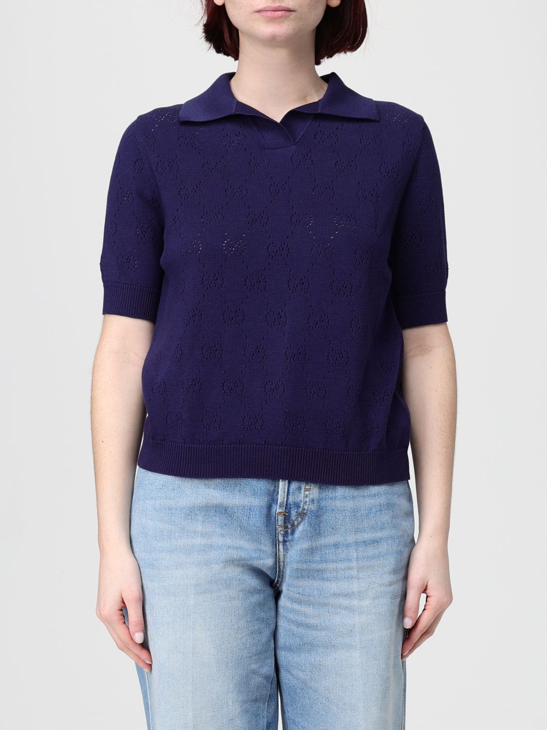 GUCCI Polo in maglia di cotone