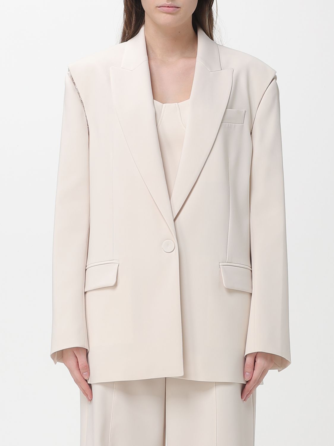 Patrizia Pepe Damen Elfenbein Jacket Woman Color