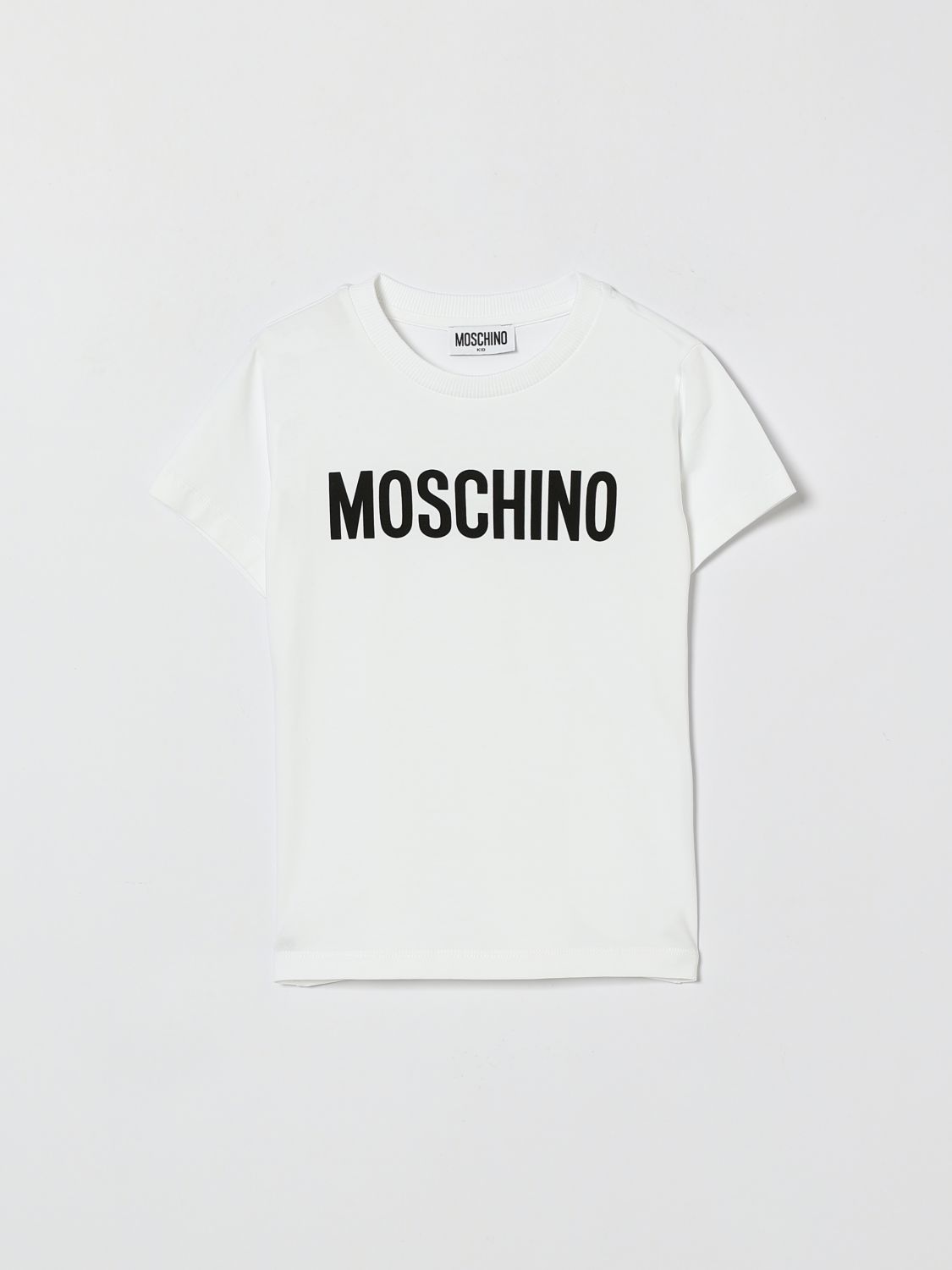 T-shirt in cotone con logo Moschino