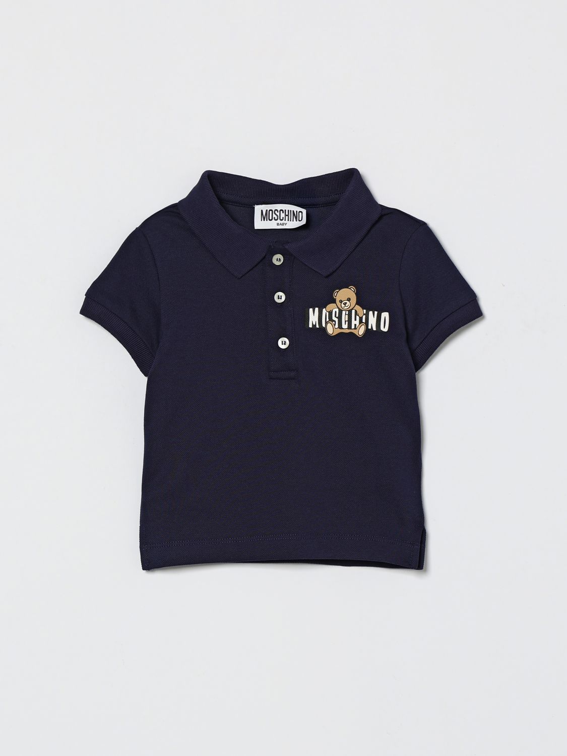 MOSCHINO Stretch-Baumwoll-Polohemd mit Logo