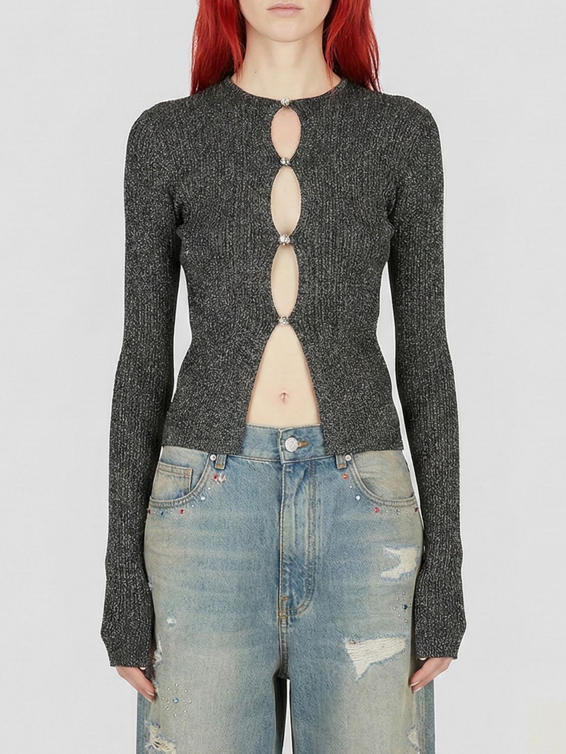 AMIRI Lurex Viscose Blend Cardigan　AMIRI ルレックス ビスコース ブレンド カーディガン AMIRI