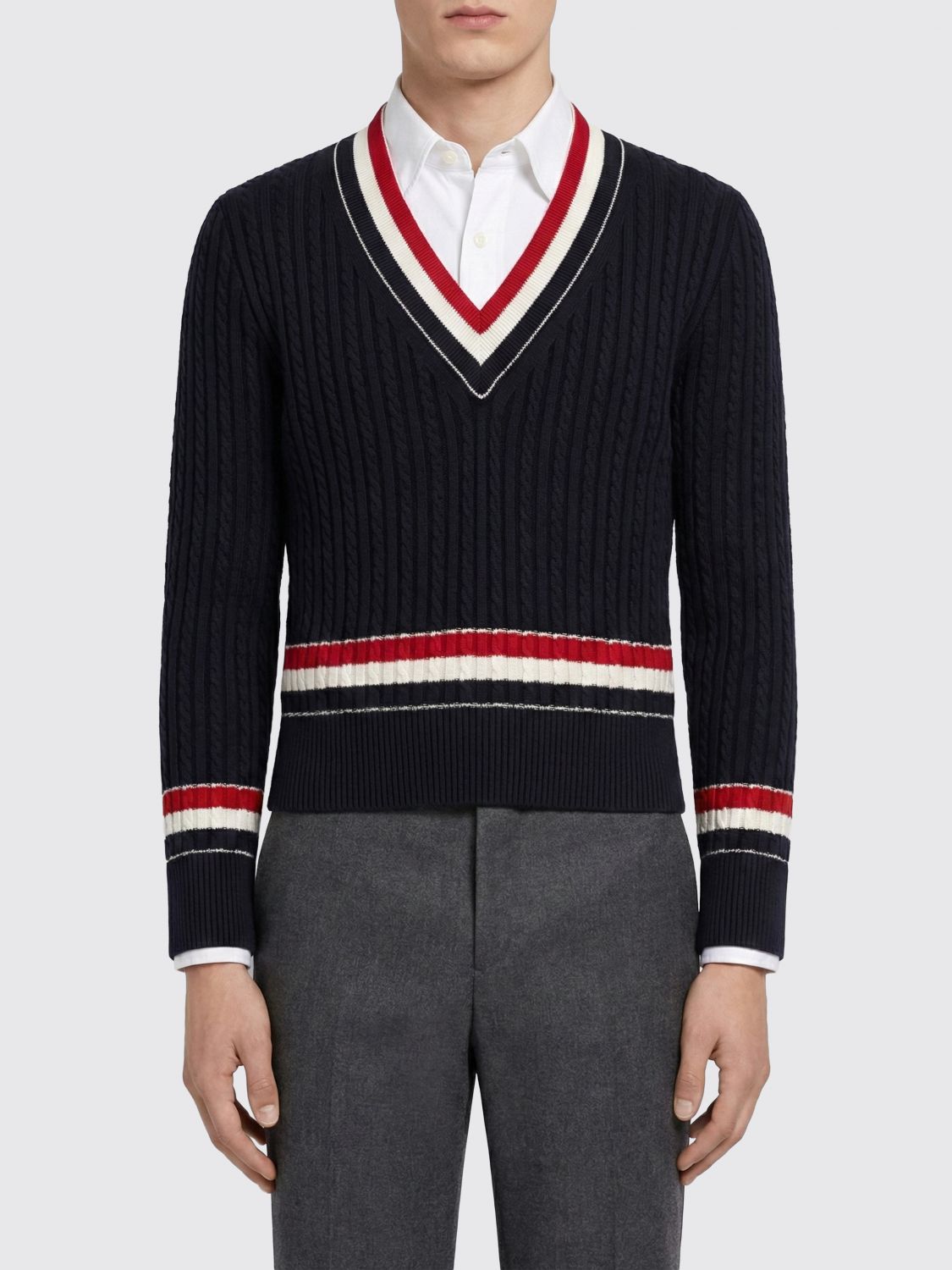 THOM BROWNE Cotton Sweater　THOM BROWNE コットン セーター THOM