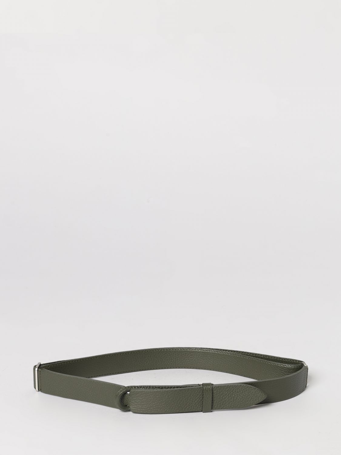 Orciani Nobuckle Hammered Leather Belt · OS