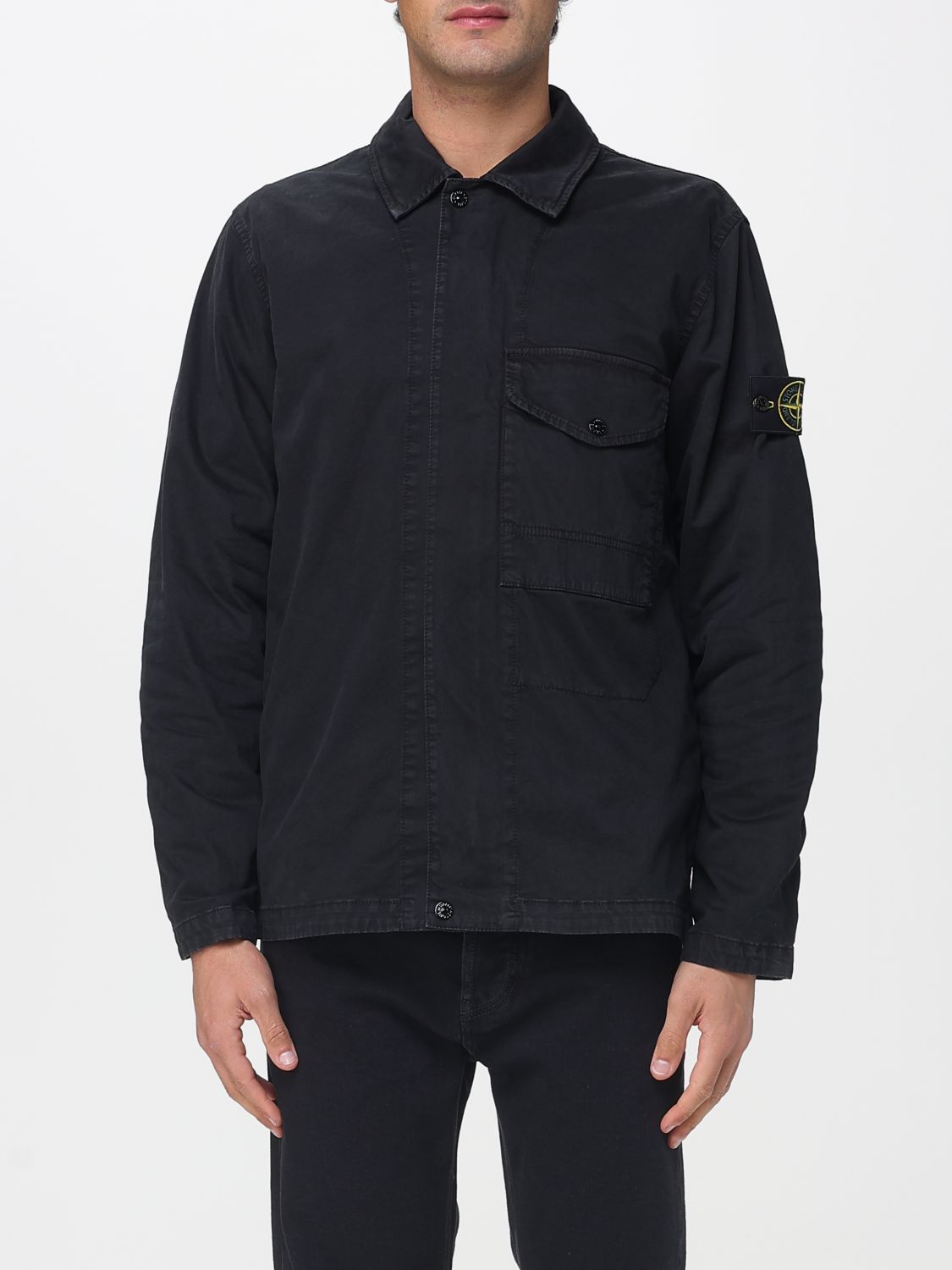 STONE ISLAND Used Twill Overshirt　STONE ISLAND ユーズドツイル オーバーシャ​​ツ STONE