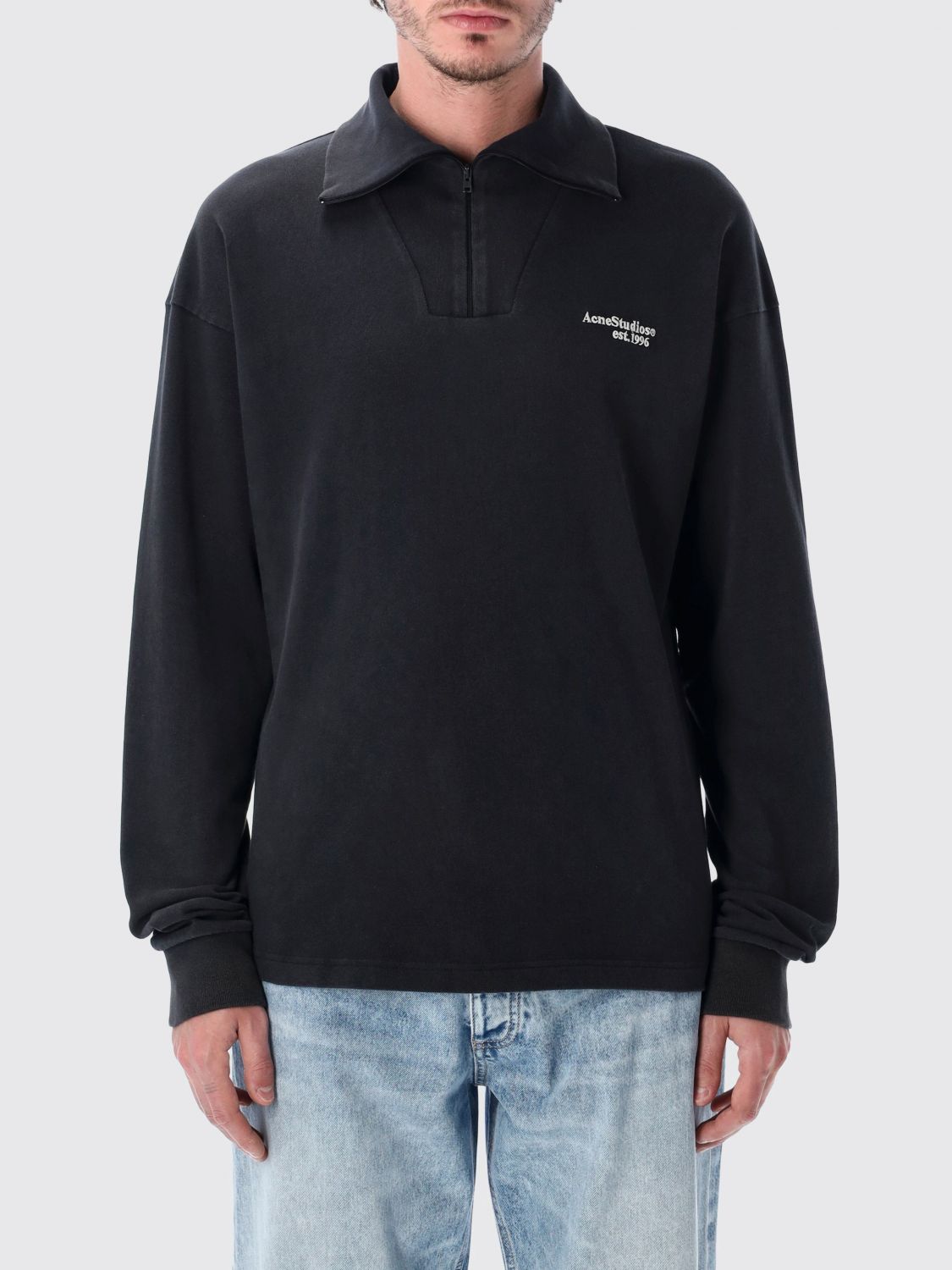 ACNE STUDIOS Felpa a collo alto in cotone organico