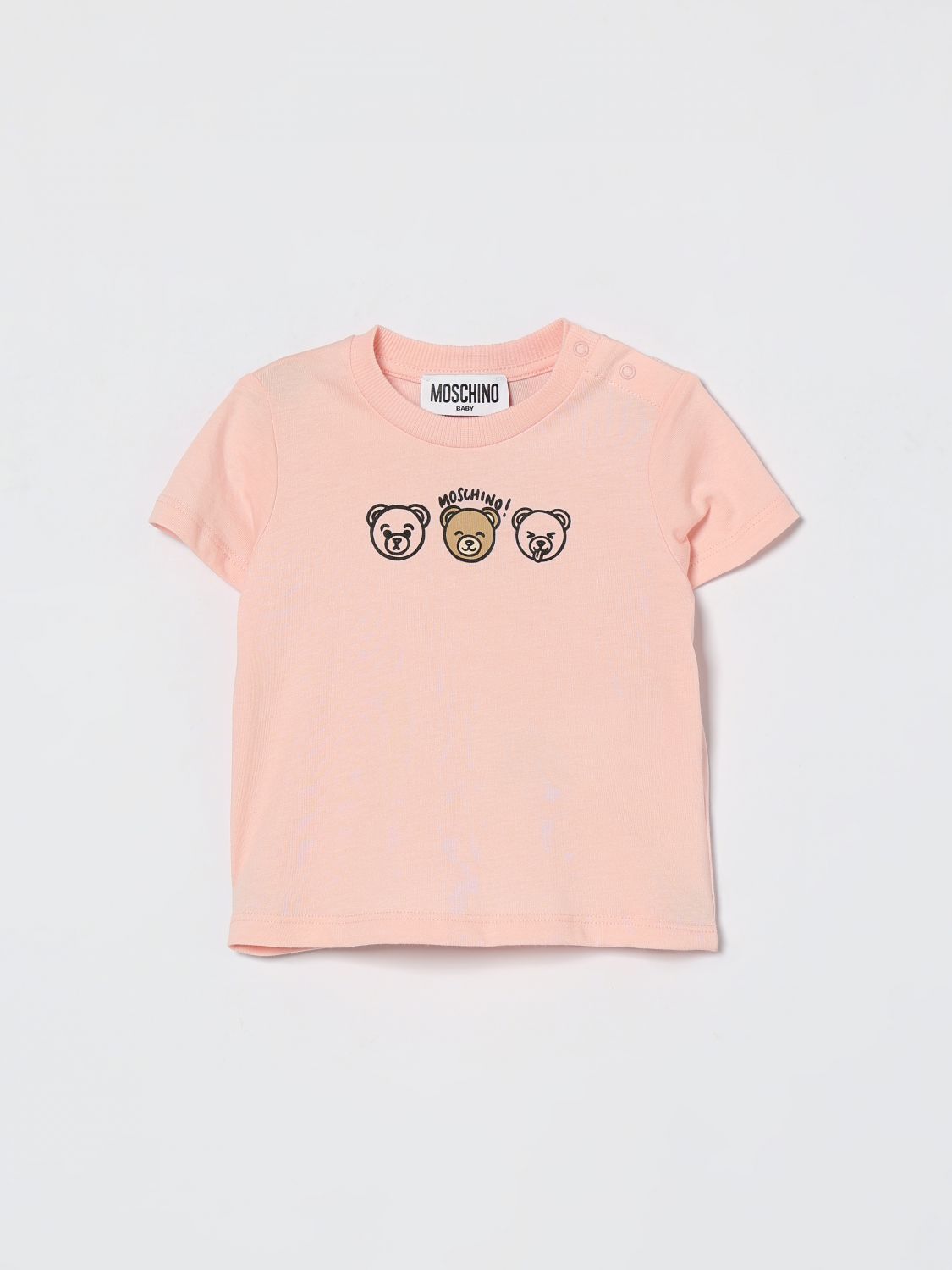 MOSCHINO Basic-T-Shirt aus Baumwolle mit Logo