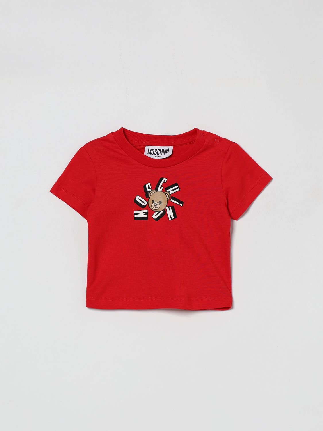 MOSCHINO Baumwoll T-Shirt mit Teddy-Logo