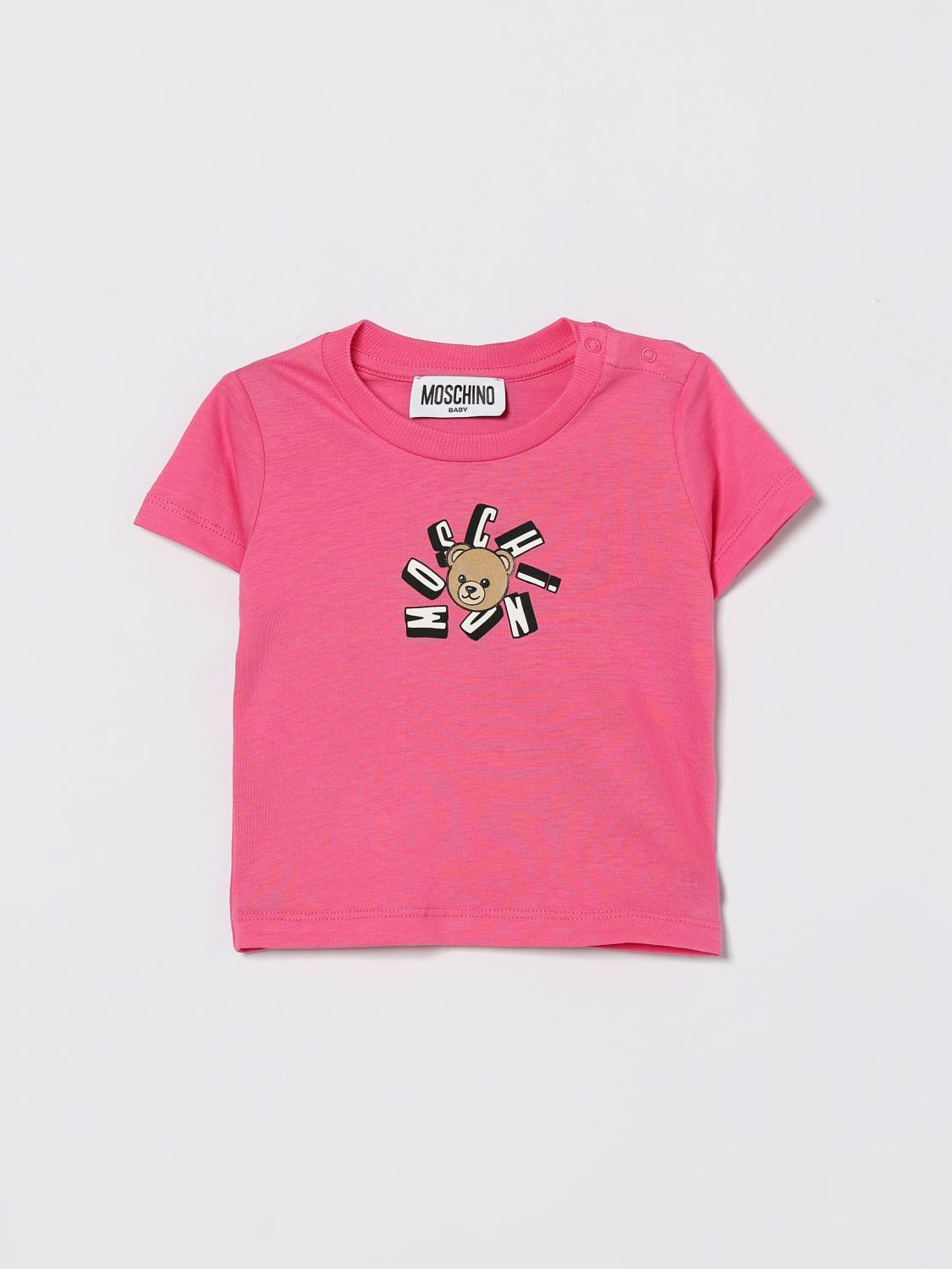 MOSCHINO Baumwoll T-Shirt mit Teddy-Logo