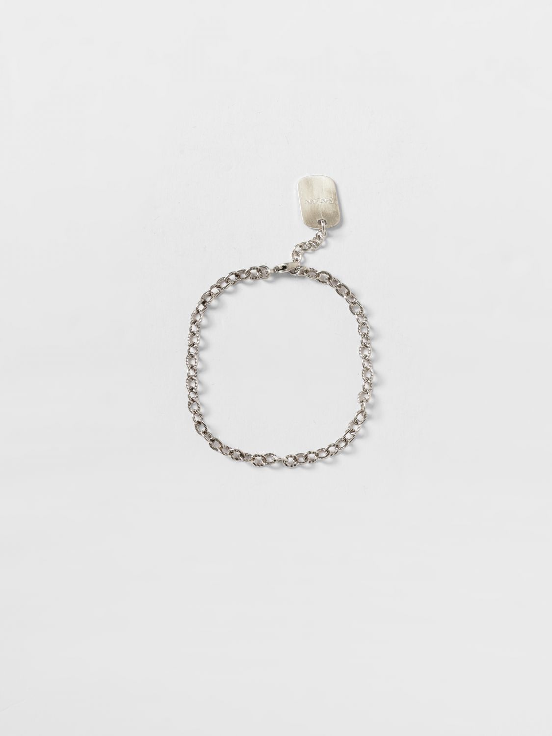 SAINT LAURENT Bracciale in ottone con nervature incise