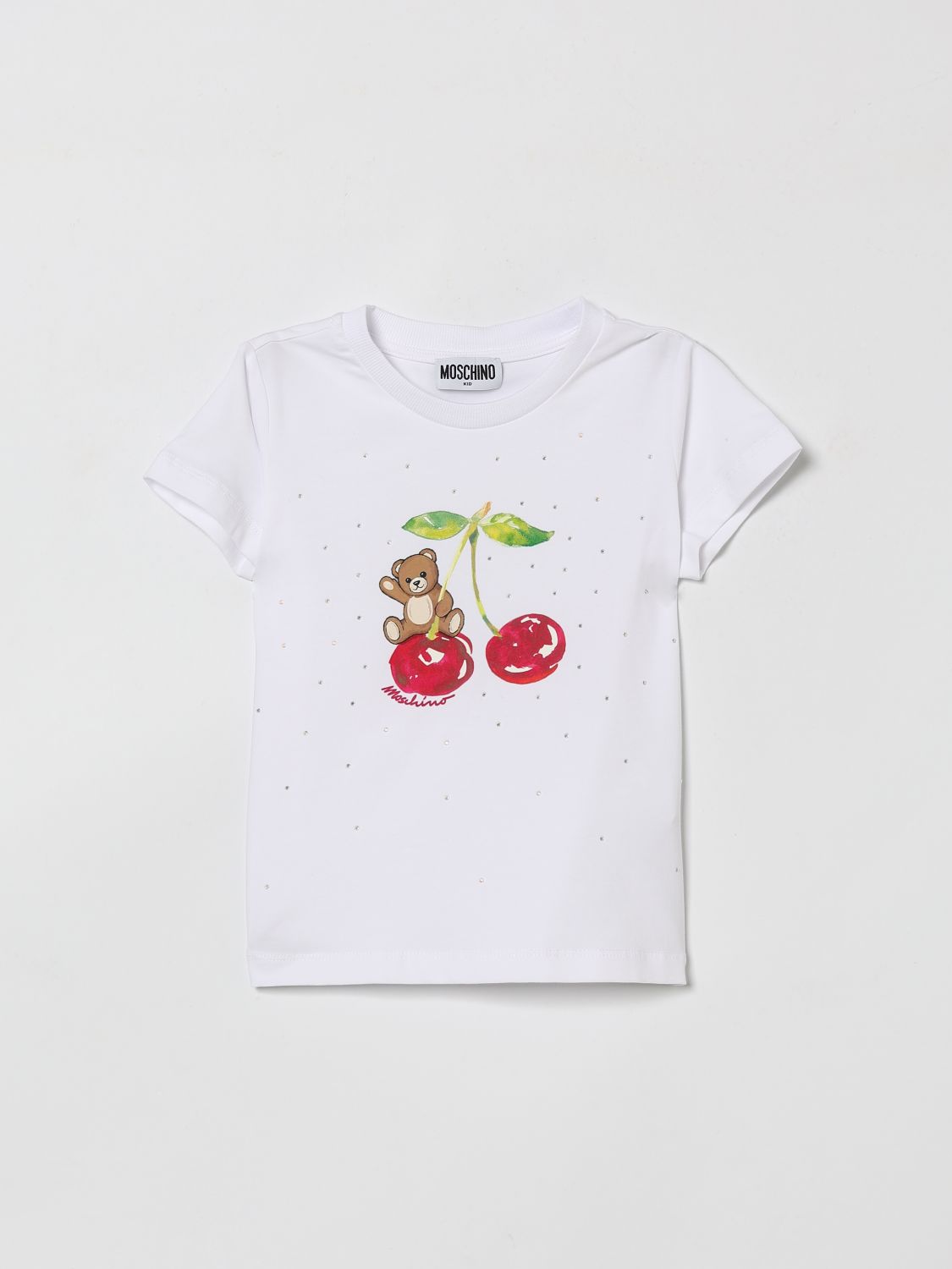 MOSCHINO Baumwoll-T-Shirt mit Kirschprint