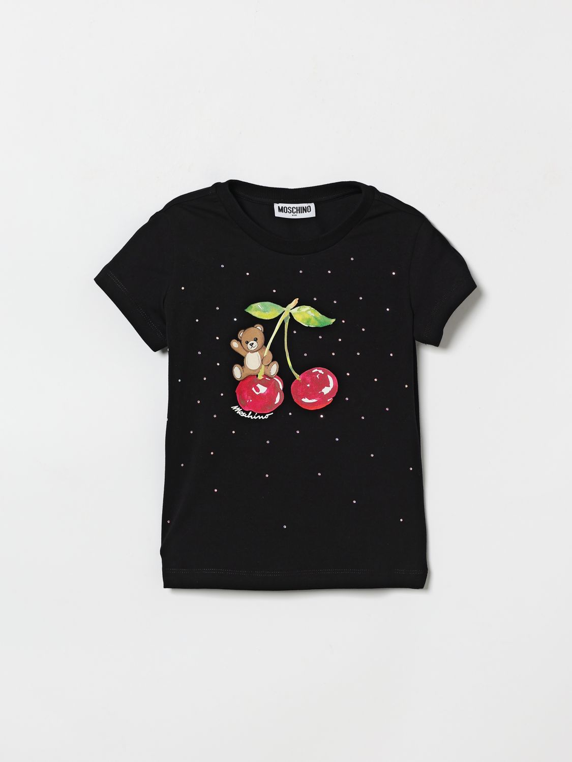 MOSCHINO Baumwoll-T-Shirt mit Kirschprint
