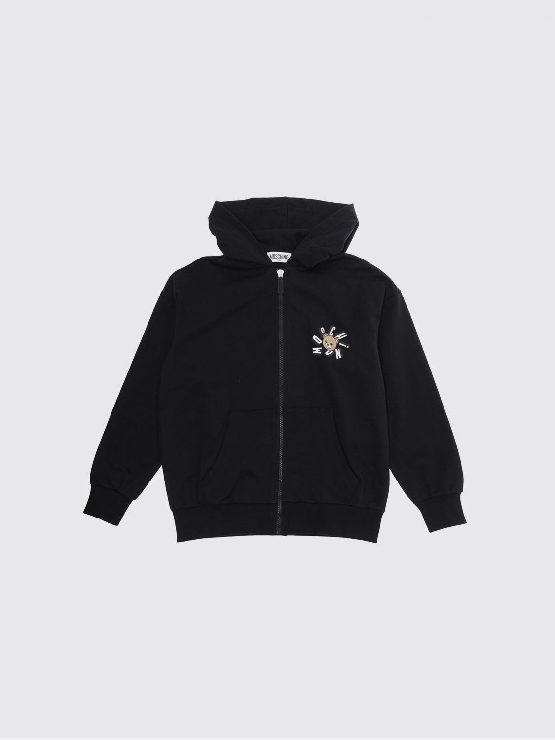 MOSCHINO Felpa con cappuccio in cotone Teddy