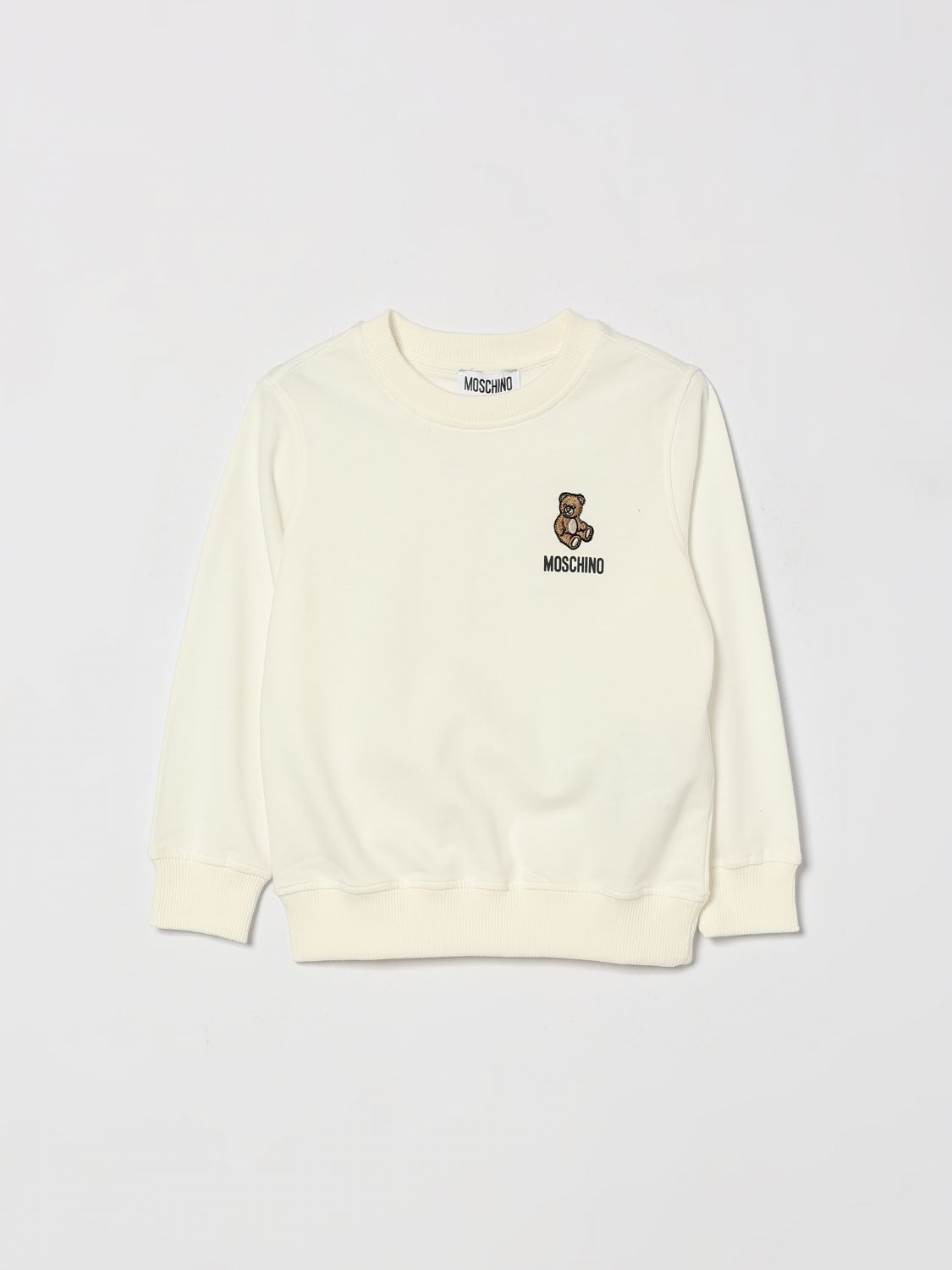 MOSCHINO Felpa a girocollo in cotone Teddy